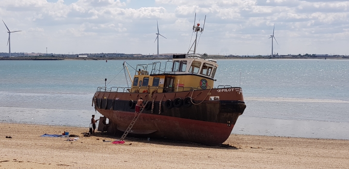 X Pilot on Cockleshell Beach